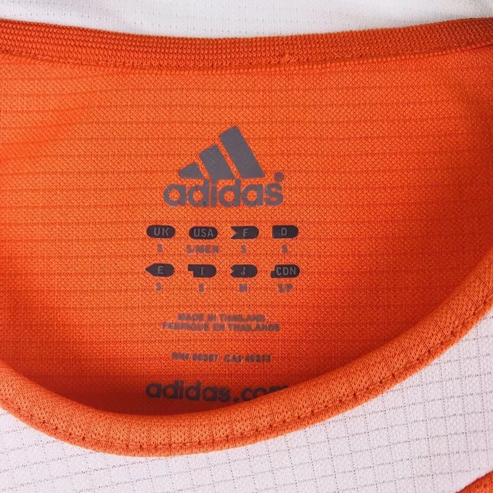 Adidas Mens S Soccer Jersey Orange White‎ Climalite Graphic